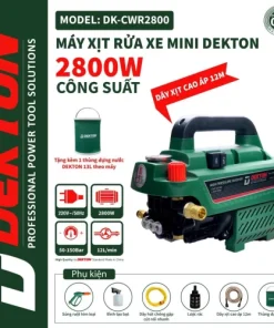 Máy Rửa Xe Áp Lực Lớn (chỉnh áp) 2800W Dekton DK-CWR2800